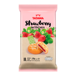 Бисквитное печенье с клубничным джемом Tatawa, 120 г
