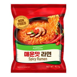 Лапша быстрого приготовления острая Pulmuone, пачка 95,9