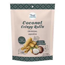 Кокосовые роллы вафельные с оригинальным вкусом Thai Coco, 140 г