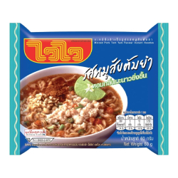 Лапша быстрого приготовления со вкусом свинины в соусе Том Ям Wai Wai, пачка 55 г