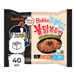 Лапша быстрого приготовления Hot Chicken Light со вкусом курицы Samyang, пачка 110 г х 40 шт