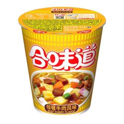 Лапша быстрого приготовления со вкусом говядины и карри Nissin, стакан 80 г