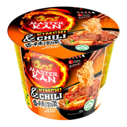 Лапша быстрого приготовления Kimchi Chili со вкусом говядины Master Kan, чашка 100 г