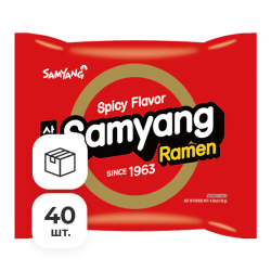 Лапша быстрого приготовления Рамен с острым вкусом Samyang, пачка 120 г х 40 шт