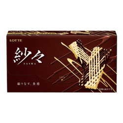 Шоколад Sasha комбинированный молочный и белый Lotte, 69 г