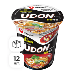 Лапша быстрого приготовления Темпура Удон Nongshim, стакан 62 г х 12 шт