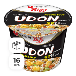 Лапша быстрого приготовления Темпура Удон Nongshim, чашка 111 г х 16 шт