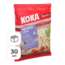 Лапша быстрого приготовления со вкусом краба в перечном соусе Сигнече Koka, пачка 85 г х 30 шт