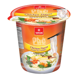 Лапша быстрого приготовления рисовая Фо со вкусом курицы Vifon, стакан 60 г