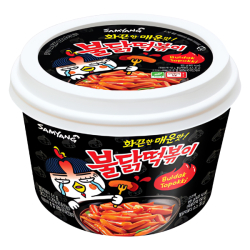 Рисовые клёцки ттокпокки со вкусом острой курицы Булдак Samyang, чашка 185 г