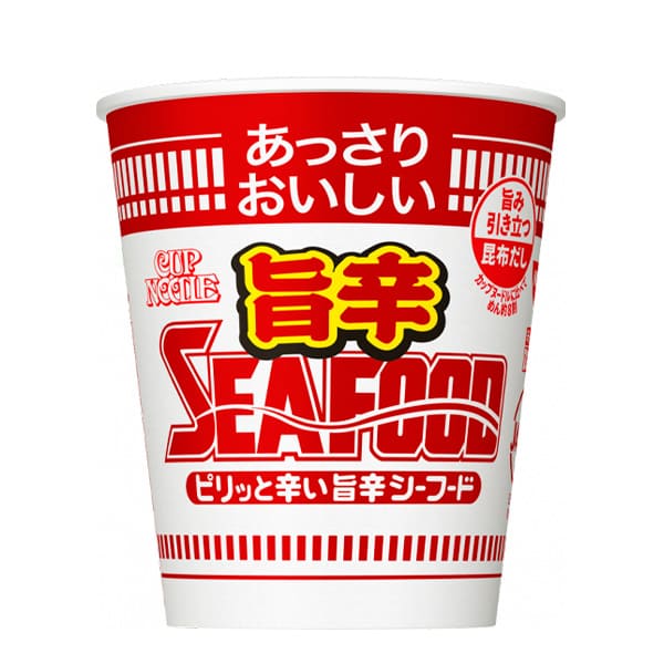 Лапша быстрого приготовления со вкусом морепродуктов острая Nissin, стакан 73 г