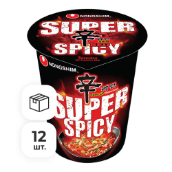 Лапша быстрого приготовления Шин Рэд Супер острая Nongshim, стакан 68 г х 12 шт