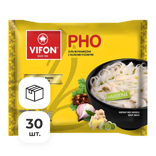 Лапша быстрого приготовления Фо Премиум Vifon, пачка 60 г х 30 шт