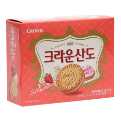 Печенье Сандо вкус клубники Crown, 161 г