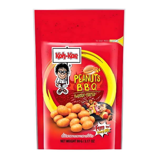 Арахис жареный в панировке со вкусом барбекю Koh-Kae, 90 г