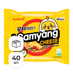 Лапша быстрого приготовления со вкусом сыра Cheese Samyang, пачка 120 г х 40 шт