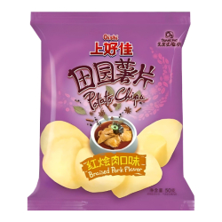 Чипсы со вкусом тушеной свинины Oishi, 50 г