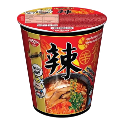 Лапша быстрого приготовления со вкусом корейского острого супа Nissin, стакан 68 г