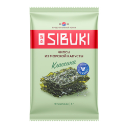 Чипсы из морской капусты Sibuki Классика, 5 г (без лотка)