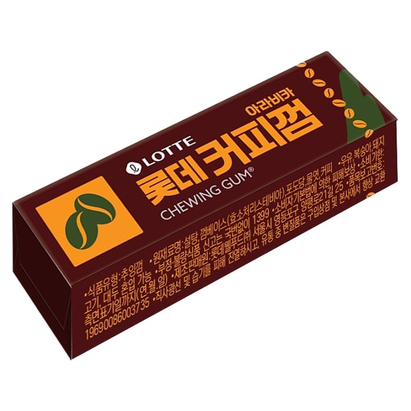 Жевательная резинка Spearmint со вкусом кофе в пластинах Lotte, 26 г