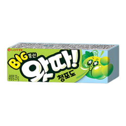 Жевательная резинка Whatta Big Bubble со вкусом зеленого винограда Lotte, 23 г