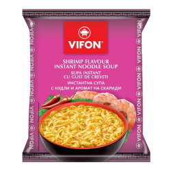 Лапша быстрого приготовления со вкусом креветки Vifon, пачка 60 г Лапша быстрого приготовления со вкусом креветки Vifon, пачка 60 г