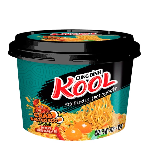 Лапша быстрого приготовления Kool со вкусом краба с соленым яйцом Cung Dinh, чашка 92 г