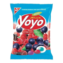 Конфеты желейные с натуральным соком со вкусом ягодного микса Yoyo United Foods, 80 г