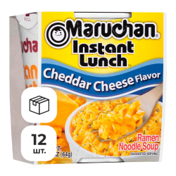 Лапша быстрого приготовления Instant Lunch со вкусом сыра чеддар Maruchan, стакан 64 г х 12 шт