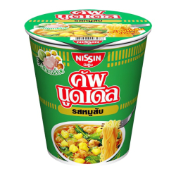 Лапша быстрого приготовления со вкусом острого свиного фарша Nissin, стакан 77 г
