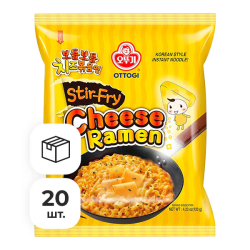 Лапша быстрого приготовления Рамён стир-фрай с сыром Ottogi, пачка 120 г х 20 шт