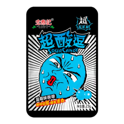 Кислые леденцы со вкусом черники Sour Candy, 23 г