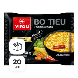 Лапша быстрого приготовления Бу Тиеу Премиум Vifon, пачка 80 г х 20 шт