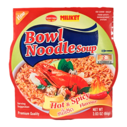 Лапша быстрого приготовления острая Miliket, чашка 86 г