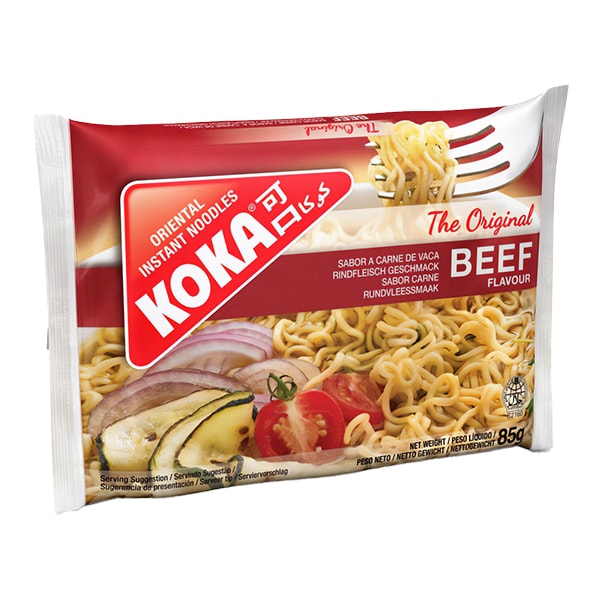 Лапша быстрого приготовления со вкусом говядины Ориджинал Koka, пачка 85 г