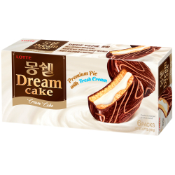 Бисквитное пирожное со сливочной прослойкой Дрим Кейк Lotte, 192 г (32 г х 6 шт)