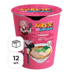 Лапша быстрого приготовления Наруто Рамен со вкусом карри с говядиной, стакан 65 г x 12 шт