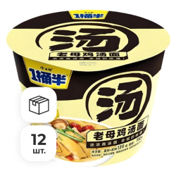 Лапша быстрого приготовления со вкусом грибов с курицей JML, чашка 140 г х 12 шт