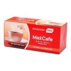Кофе растворимый крепкий 3 в 1 с молоком и сахаром MaxCafe, 12 г х 20 п