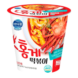 Рисовые клёцки ттокпокки жареные со вкусом красного краба-стригуна Badabon, стакан 118 г