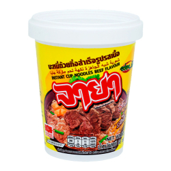 Лапша быстрого приготовления со вкусом острого супа с говядиной Jaya, стакан 60 г