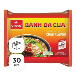 Лапша быстрого приготовления рисовая со вкусом краба Vifon, пачка 60 г х 30 шт