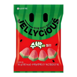 Жевательный мармелад Jellycious со вкусом арбуза Lotte, 56 г