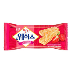 Вафли со вкусом клубники Haitai, 50 г