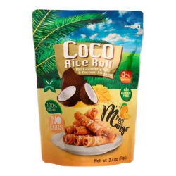 Кокосовые роллы Coco Rice со вкусом манго Kaset, 70 г