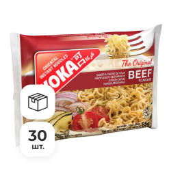 Лапша быстрого приготовления со вкусом говядины Ориджинал Koka, пачка 85 г х 30 шт