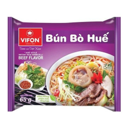 Лапша быстрого приготовления рисовая Bun Bo Hue со вкусом говядины по-императорски Vifon, пачка 65 г