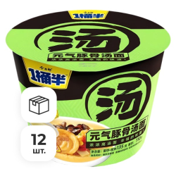 Лапша быстрого приготовления со вкусом японского бульона на свиной косточке JML, чашка 135 г х 12 шт