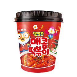 Рисовые клёцки ттокпокки острые Пороро Grunamu, стакан 120 г Рисовые клёцки ттокпокки острые Пороро Grunamu, стакан 120 г