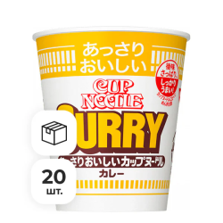 Лапша быстрого приготовления со вкусом карри Nissin, стакан 70 г х 20 шт